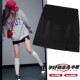 托腹休闲外穿百搭黑打底短裙 显瘦开叉A字裙 孕妇半身裙春秋款 韩版