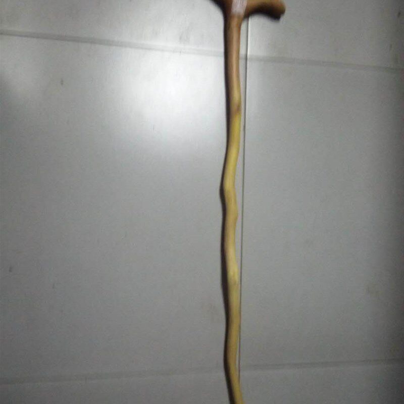 自制龙头枣木拐杖