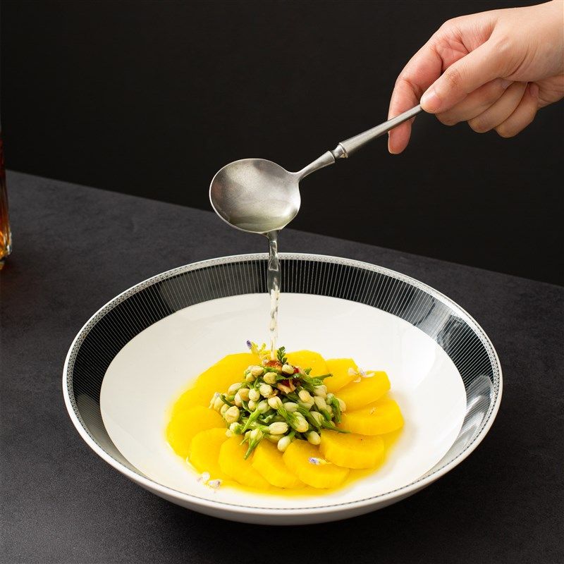 星途《平底小脚碗》酒店特色圆形冷菜盘沙拉碗凉菜盘子商用餐具,餐饮具,盘,淘宝优惠券,粉丝福利购,淘宝优惠卷