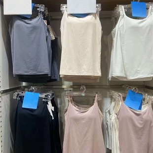 带胸垫文胸一体打底Bra吊带背心46570 f凉感U领吊带衫 小蓉女装 夏季