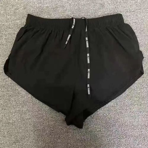 夏季健身c跑步训练田径短裤速干透气男女运动裤弹力双层内衬三分