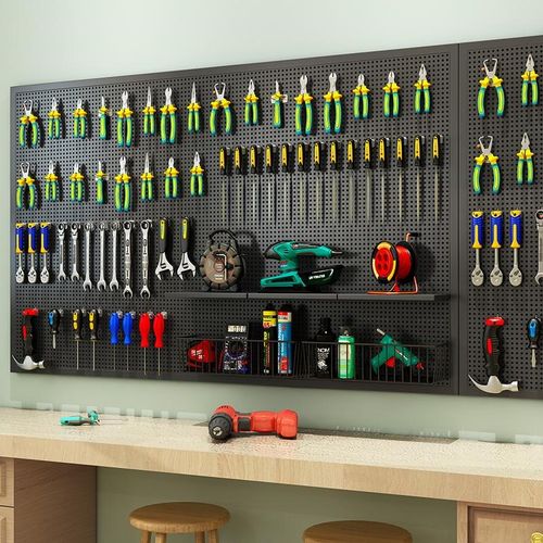 定制圆孔洞洞板五金工具挂墙板上墙汽修饰品架超市T万能挂板置物