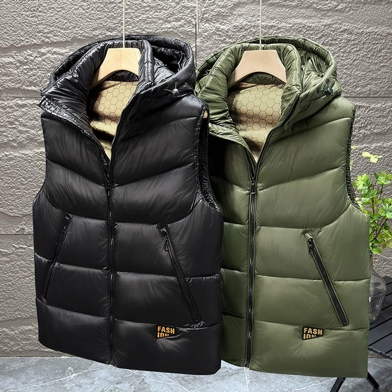 石墨烯棉马甲男款秋冬季保暖加厚马夹背心外穿加大码运动坎肩外套