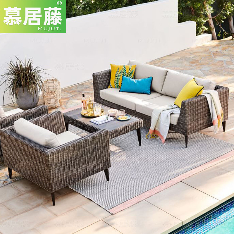 户外沙发藤编三人客厅休闲藤制防晒防水印尼庭院室外阳台家具藤椅,住宅家具,户外沙发,淘宝优惠券,粉丝福利购,淘宝优惠卷