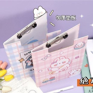 小学生作业本夹子幼儿园小尺寸文件夹卡扣开合双面A4夹卡通双层