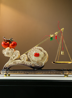 新中式称心如意摆件乔p迁之喜新居礼品轻奢客厅玄关电视柜高档装