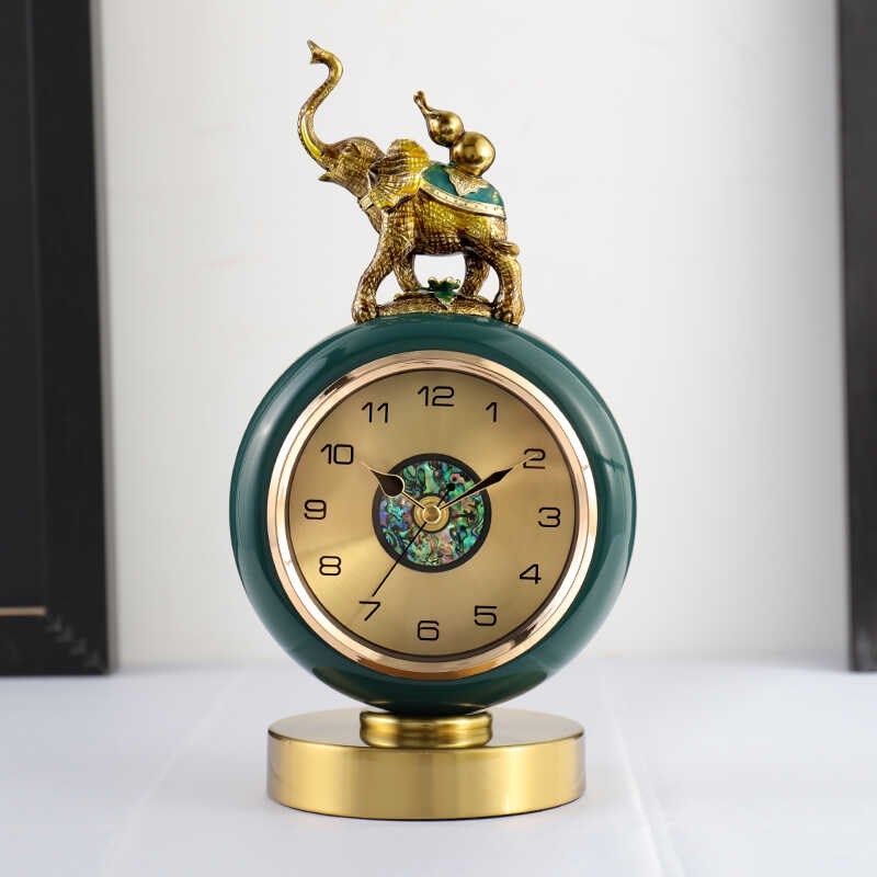 家用客厅轻奢高档台式摆钟桌面摆件静音装饰座钟高端大气艺术时钟,家居饰品,座钟,淘宝优惠券,粉丝福利购,淘宝优惠卷