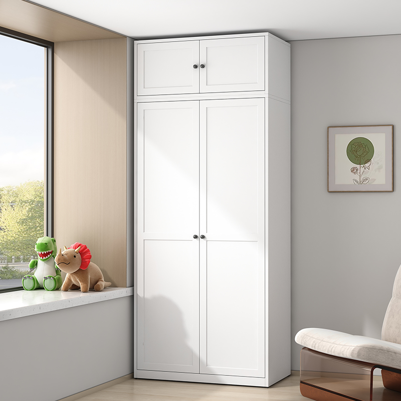 福凯祥家用简约钢制衣柜卧室欧式铁皮衣橱阳台P铁艺防尘收纳储物