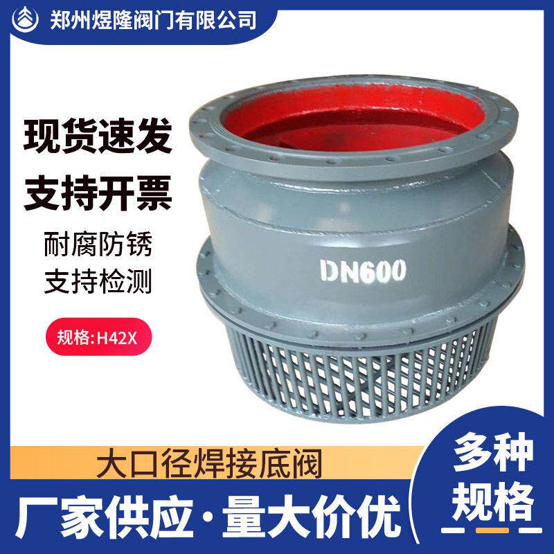底阀H42X大口径焊接底阀不锈钢过滤水水泵阀