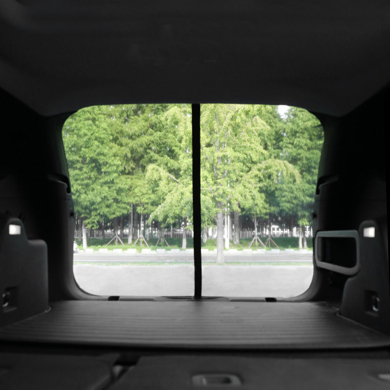 汽车尾门防蚊遮阳纱磁性自驾游装备后备箱磁吸纱防虫通风网纱