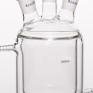 夹层玻璃反应釜反应器单口三口四口加厚反应烧瓶