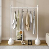 奶油风晾衣架落地客厅挂衣架卧室内凉衣架阳台晒衣杆