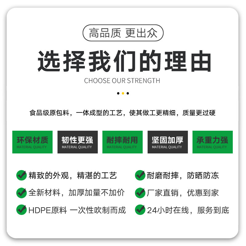 超大特厚加固型卧式圆桶吨吨食品级储塑料桶水箱水塔水罐
