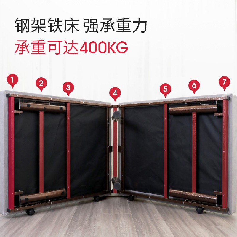 瑞仕达折叠床家用拼床单人椰棕加高加厚午休午睡床陪护床酒店加床