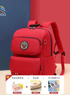 doodoo儿童书包小学生男女一二三到六年级四五轻便护脊减负背包潮