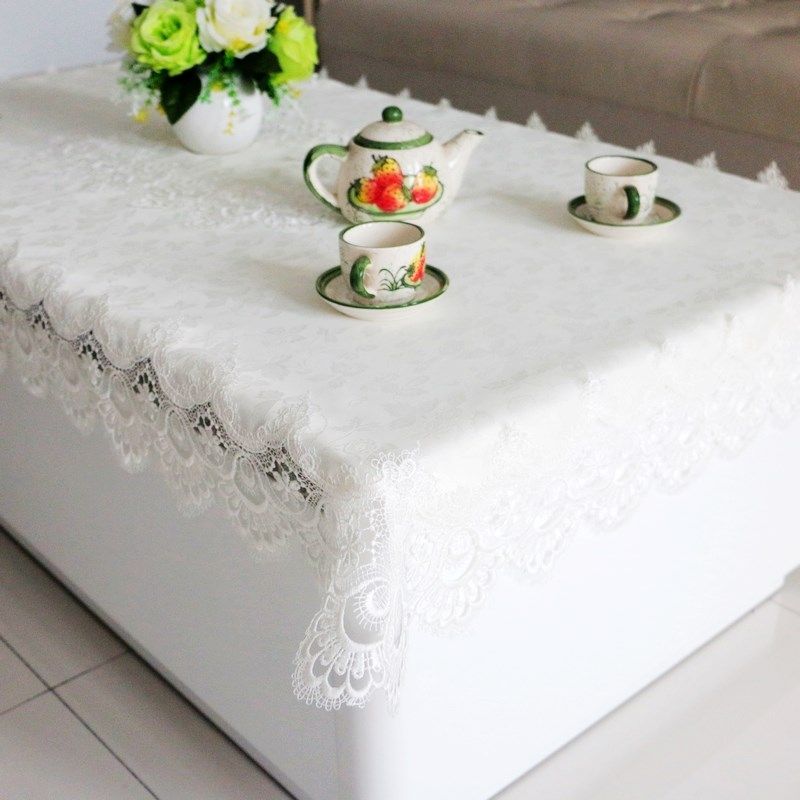 布艺餐桌布桌垫欧式白色绣边台布方桌圆桌椅镂空蕾丝茶几布,居家布艺,桌布,淘宝优惠券,粉丝福利购,淘宝优惠卷