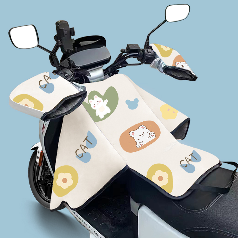 电动车分体款挡风被冬季加绒加厚电瓶电车防风罩防水保暖四季通用