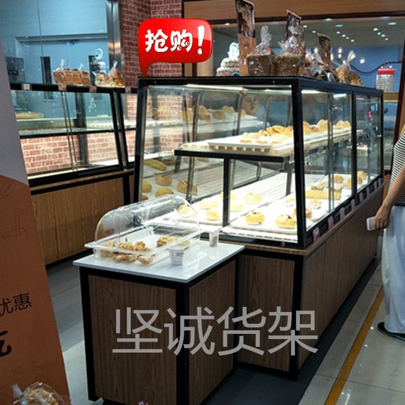 型圆形烤漆柜货架柜展示桌手展示台体验台木质展柜
