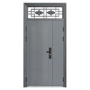 入户门防盗门家用带通风气窗室外农村庭院大门进户子母对门