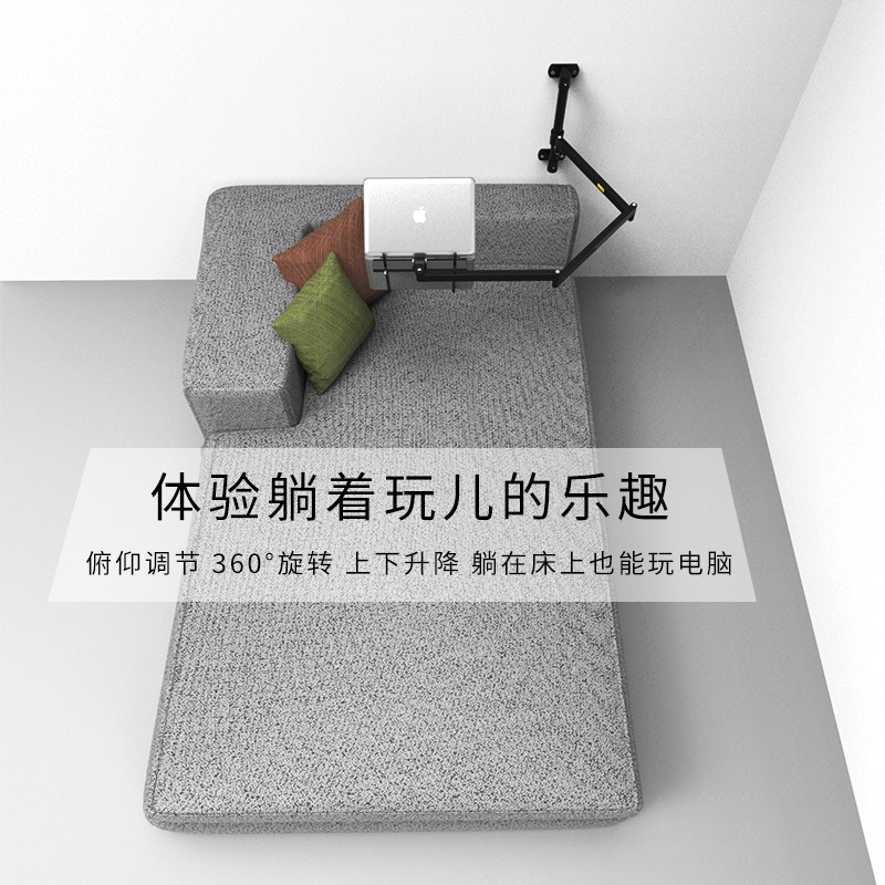 东际平躺懒笔记本电脑壁挂支架躺着玩看电视床上升降支架