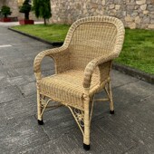 汉中藤编原生态天然青藤靠背椅阳台办公单老式 藤椅老