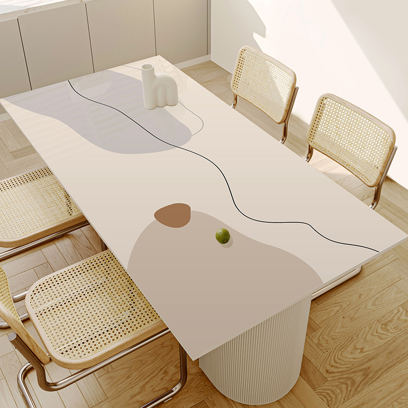 餐桌垫防油防水pvc软玻璃防烫耐高温家用高级感长方形桌面保护垫
