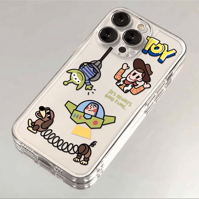 巴斯光年适用苹果iPhone16e手机壳新款15promax卡通14透明13/12mini软硅胶男女xr全包xs防摔7/8plus可爱外壳