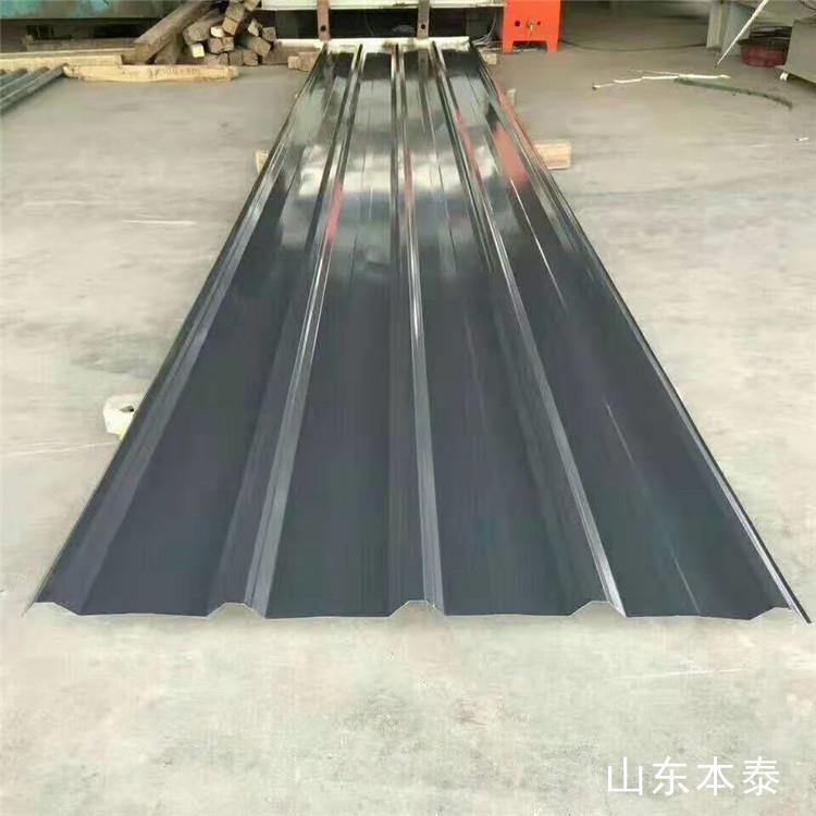 山西太原彩钢板深灰色压型屋面板840型单层彩钢瓦屋顶