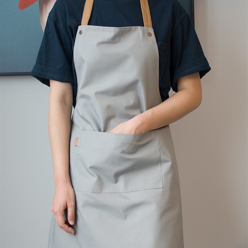 背心式围裙餐饮厨房家用男士防水防油餐厅奶茶店咖啡店工作服