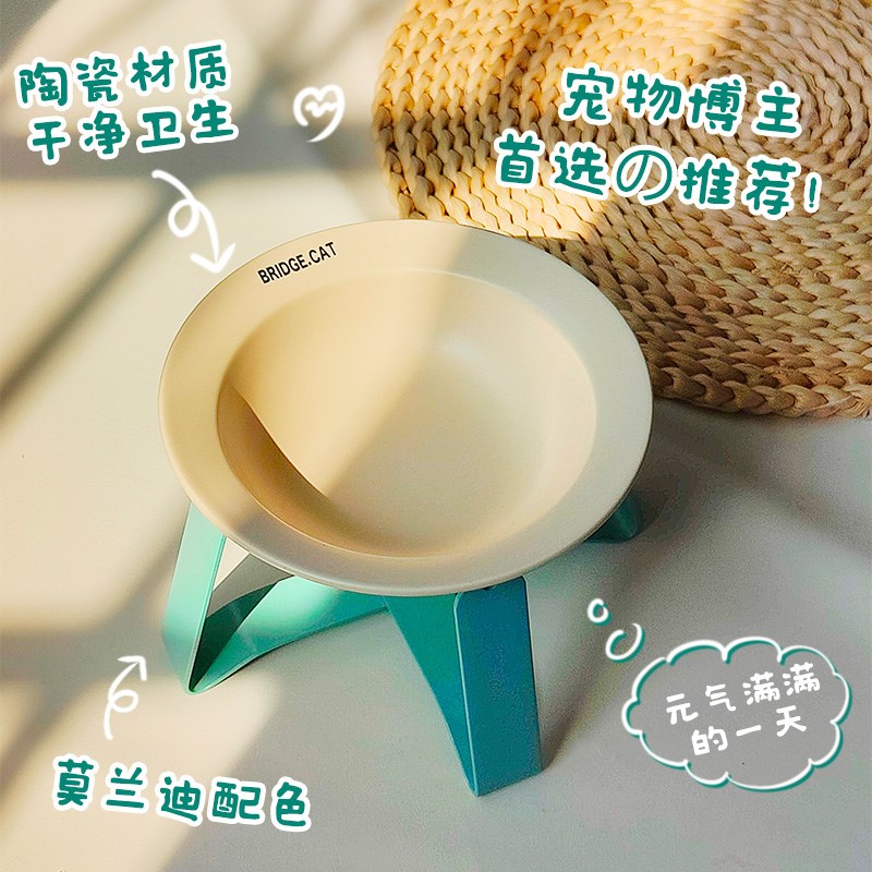 BD飞碟猫碗狗碗架护颈增高防打翻宠物碗猫咪罐头喝水碗小吃粮食盆