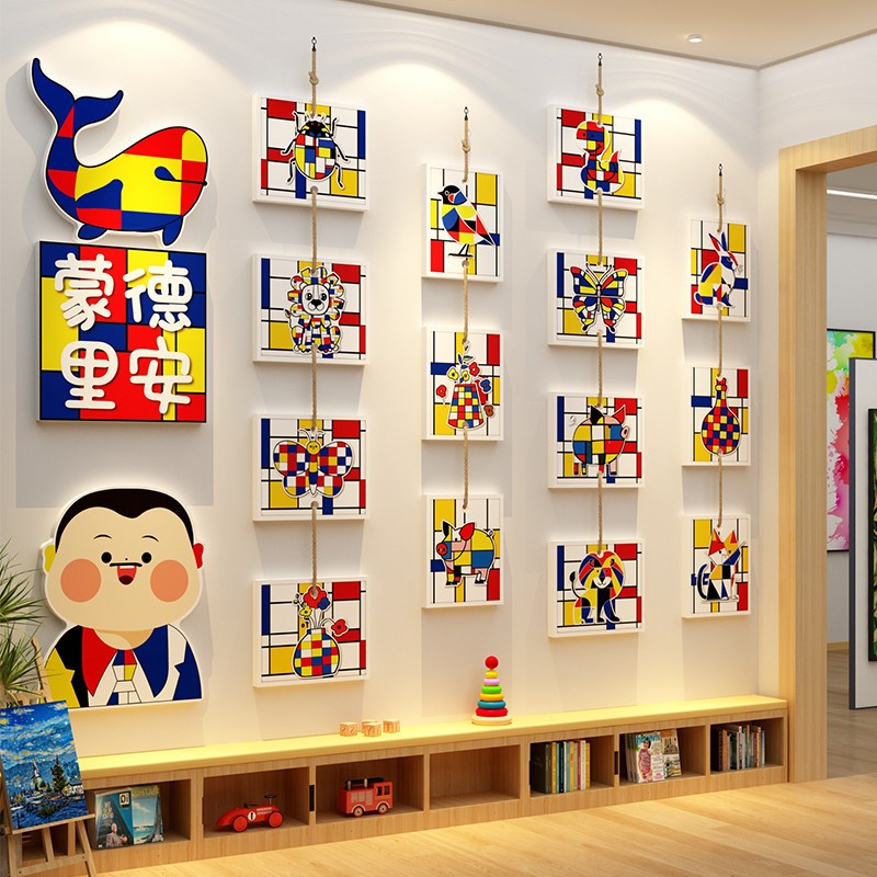 梵高挂画a室氛围布置场景美术教墙面装饰吊幼儿园环创材料走廊楼