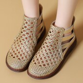 包头凉鞋 4y1一43女夏季 女鞋 2024软底镂空大码 外穿胖脚宽肥爆款 凉