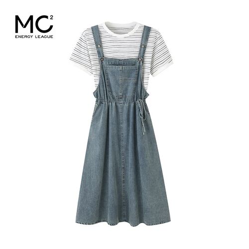 牛仔背带裙两件套B女夏季新款套装裙