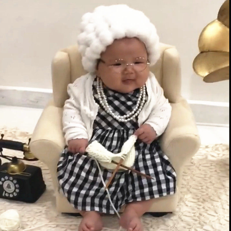 儿童摄影道具沙发 影楼拍摄拍y照主题新生婴儿满月百天宝宝小沙发