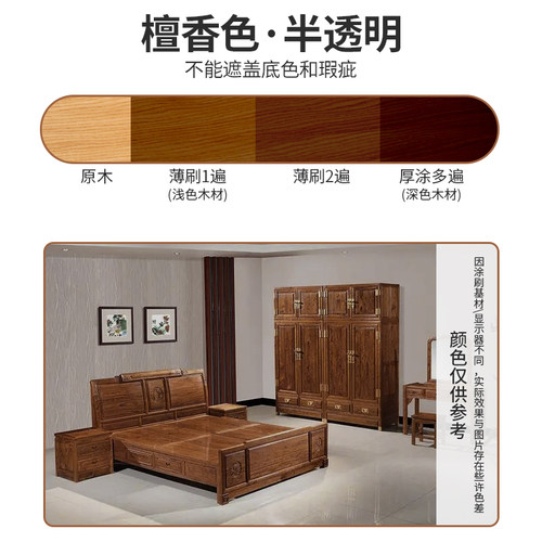 新款水性漆木器家具翻新油漆木纹漆实B木仿古木地板木Z纹木漆木门