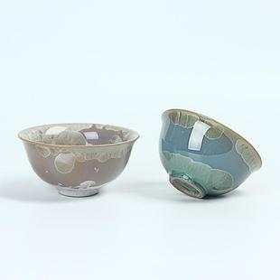 陶瓷粗陶窑变茶杯大号结晶釉主人杯个人杯品茗杯茶盏茶碗 澜云集
