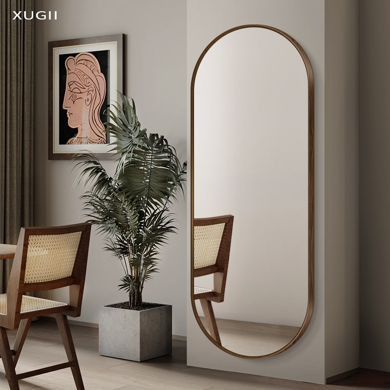 中古风镜子玄关门后可悬挂家用全身镜服装店试衣镜高清挂墙穿衣镜