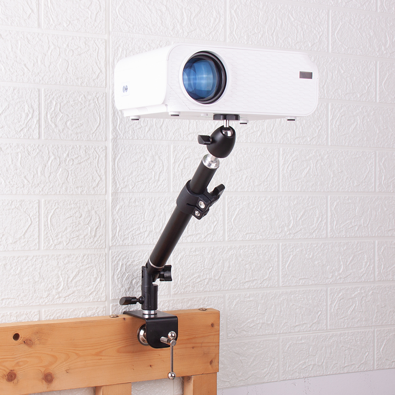 投影仪床头支架卧室木板床软包床沙发靠墙家用伸缩投影机投天花板