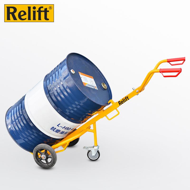 机械式油桶车DE400咬嘴式油桶搬运车圆桶手推车手拉运输车