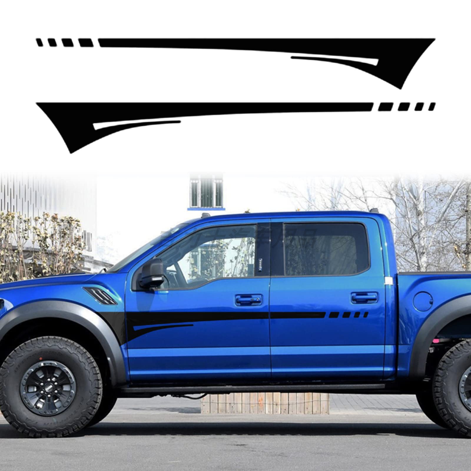 通用款皮卡车身拉花 适用于福特F150猛禽汽车贴花改装车门造型贴