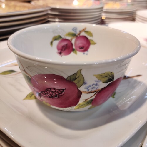 红石榴家用c饭碗单个高档骨瓷碗厨房餐具韩国花礼品457寸饭汤面碗