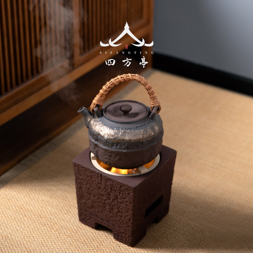 唐俊 煮茶炉红泥小火炉泡茶炉碳烤炉围炉K陶炉煮茶器茶壶提梁壶粗