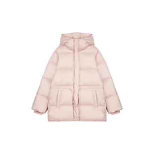 简约轻奢抽绳收腰面包服连帽羽绒服 新款 M04 19F