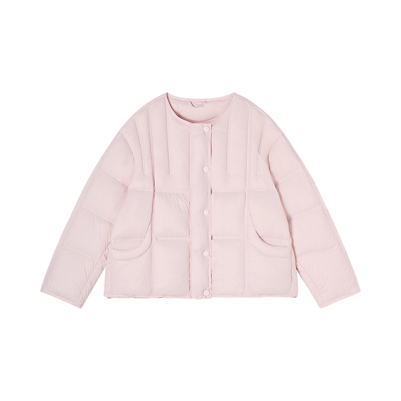 11-27H B新款奶呼呼圆领少女感面包服鹅绒短外套 M46