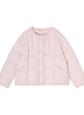 12-28F C 新款奶呼呼圆领少女感面包服鹅绒短外套 M46