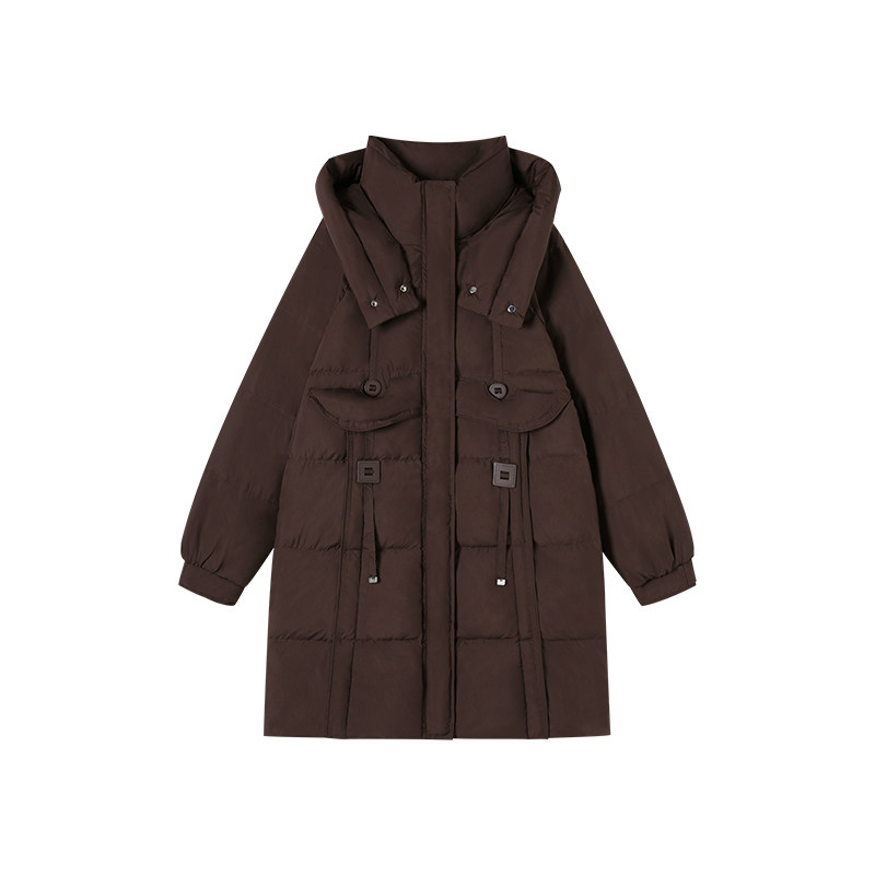 1-21H C   C新款设计感口袋两粒扣连帽中长外套 M67,女装/女士精品,短外套,淘宝优惠券,粉丝福利购,淘宝优惠卷