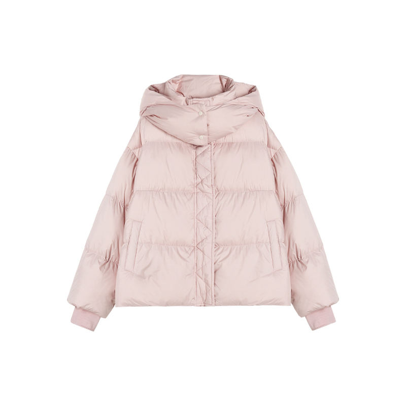 【米粒严选】新款帽子可拆卸简约宽松面包服小个子连帽羽绒服 M14