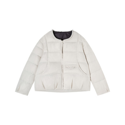 12-19F C 新款小个子休闲圆领设计感加绒外套 M45