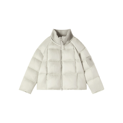 1.25F C 新款设计感拼接针织立领羽绒短外套 6686