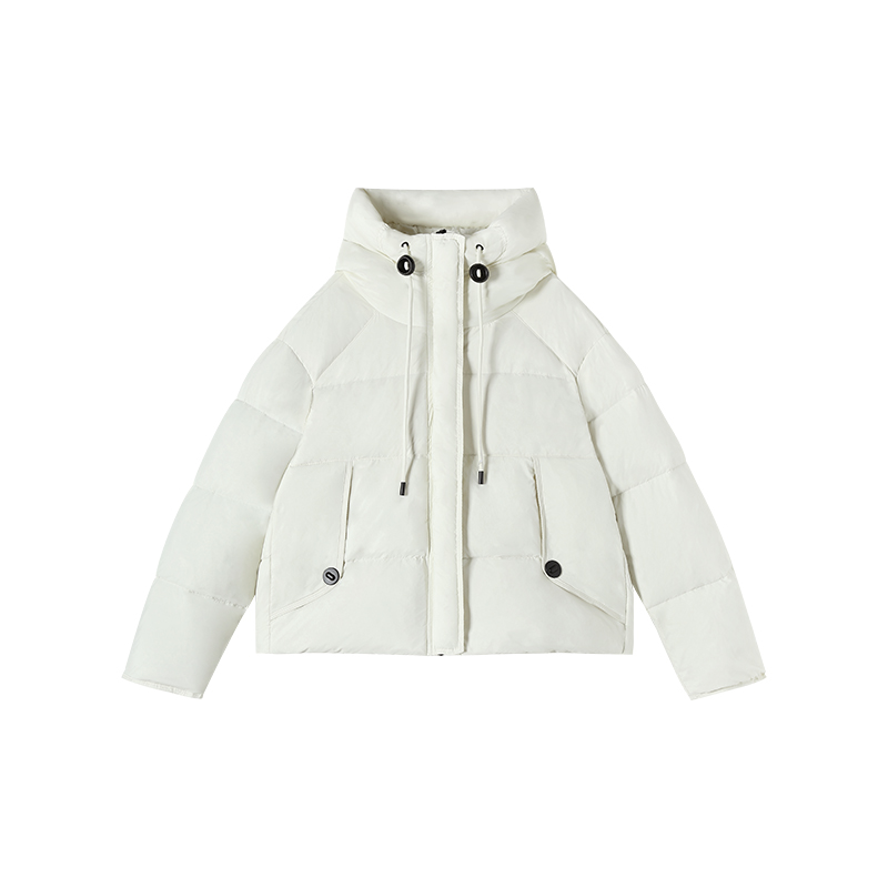 11-29F C  云蓬系列~甜美洋气宽松立领连帽羽绒短外套 25-7